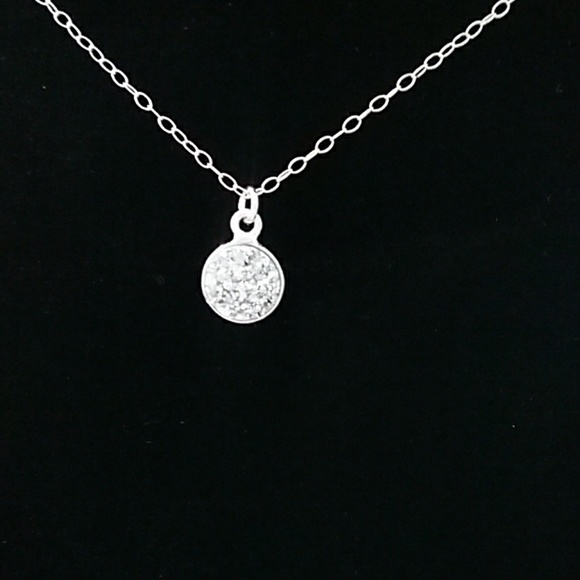 Sterling Silver Silver Druzy Crystal Choker - Picture 4 of 4